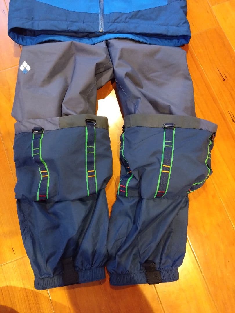 【極美品】モンベル mont-bell スキーウェア 上下130 ブルー スノボ