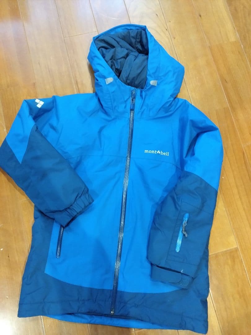 【極美品】モンベル mont-bell スキーウェア 上下130 ブルー スノボ