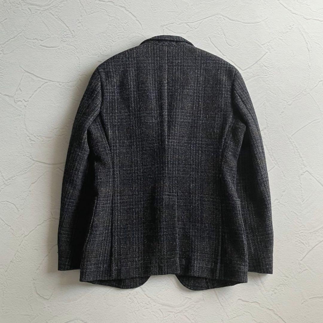 【美品】arbre ハリスツイード テーラード ジャケット 胡桃ボタン 日本製