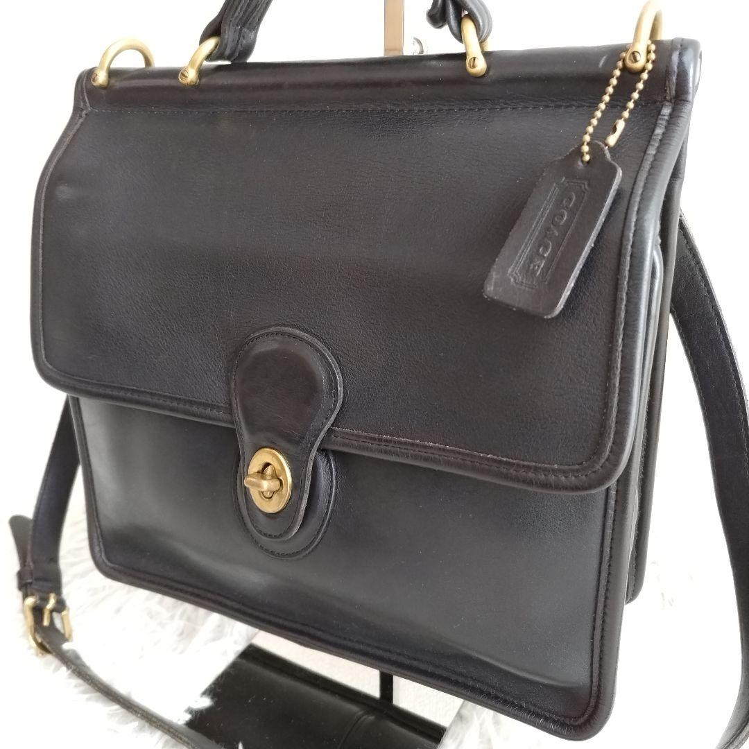 オールドコーチ　9927 ウィリス　ブラック　黒　 レザー ショルダーバッグ