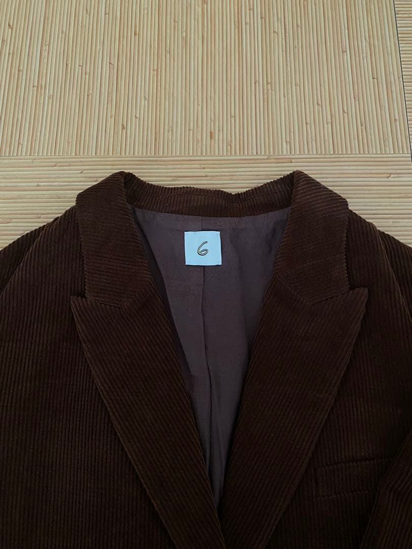 roku 6 ジャケット　コーディロイ　ブラウン