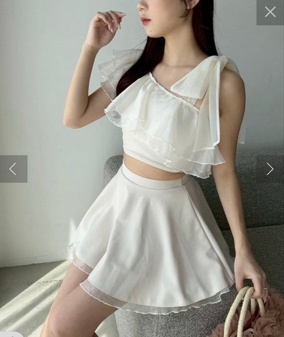 ナイスクラップ 肩リボンワンショル(3点セット)