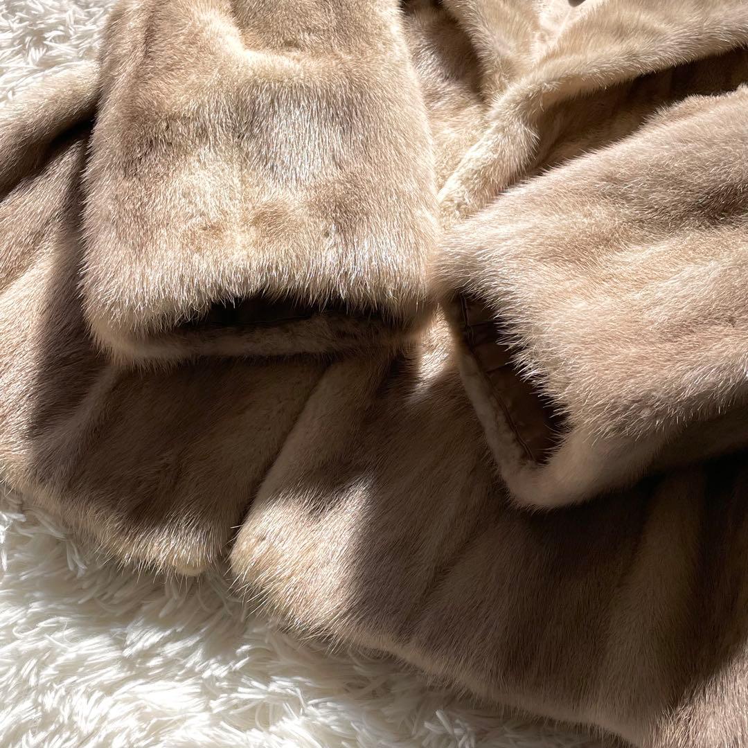 毛皮　パステルミンク　ショート丈　コート　羽織り　艶感◎ 毛並み◎