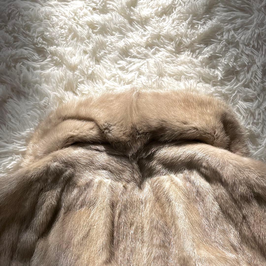 毛皮　パステルミンク　ショート丈　コート　羽織り　艶感◎ 毛並み◎