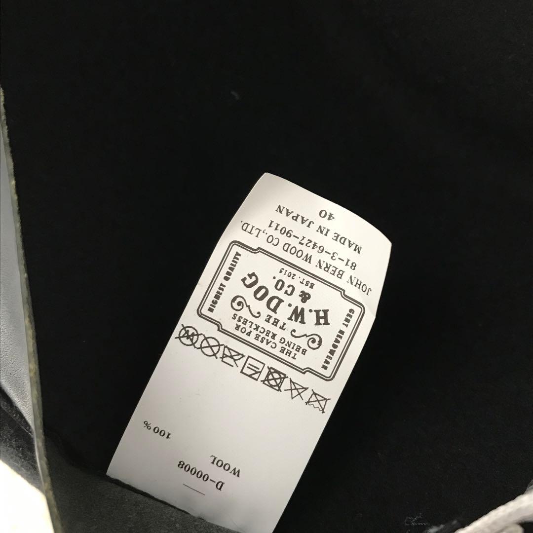 THE H.W.DOG&CO.　ハット　40 ブラック　ウール