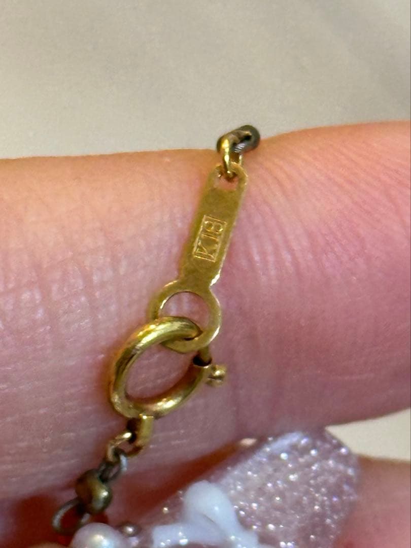 【K18】琥珀 ネックレス②