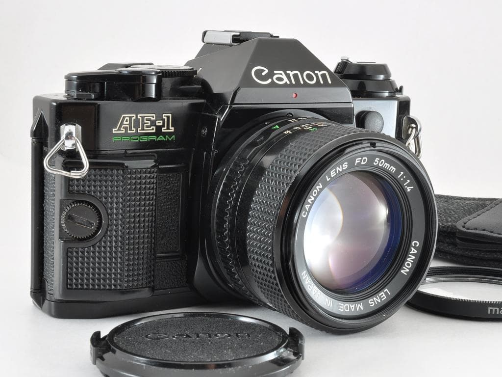 キヤノン AE-1 PROGRAM ブラック NFD 50mm f1.4 完動品