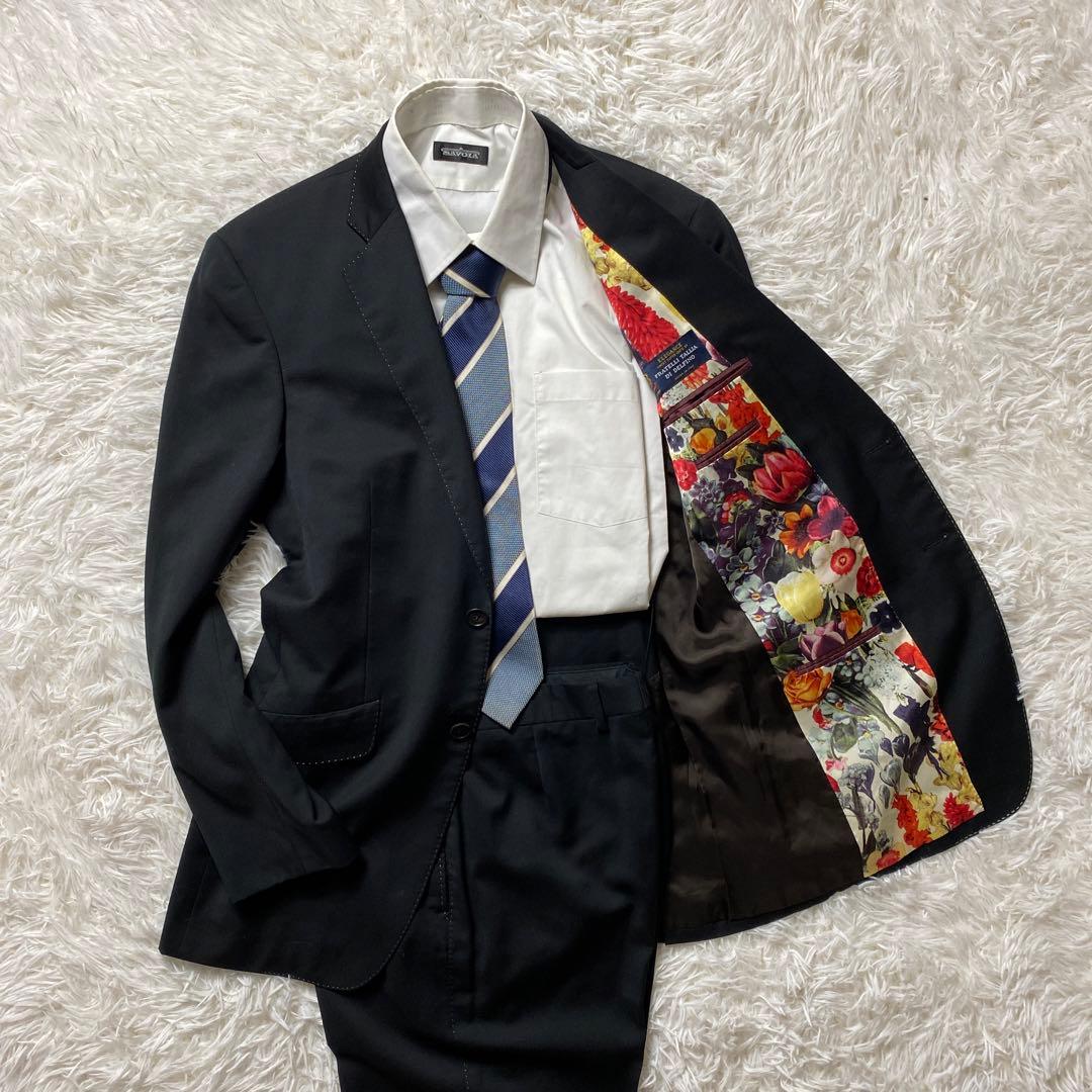 しのかりポールスミス セットアップ　スーツ　花柄　高級生地　ステッチ加工