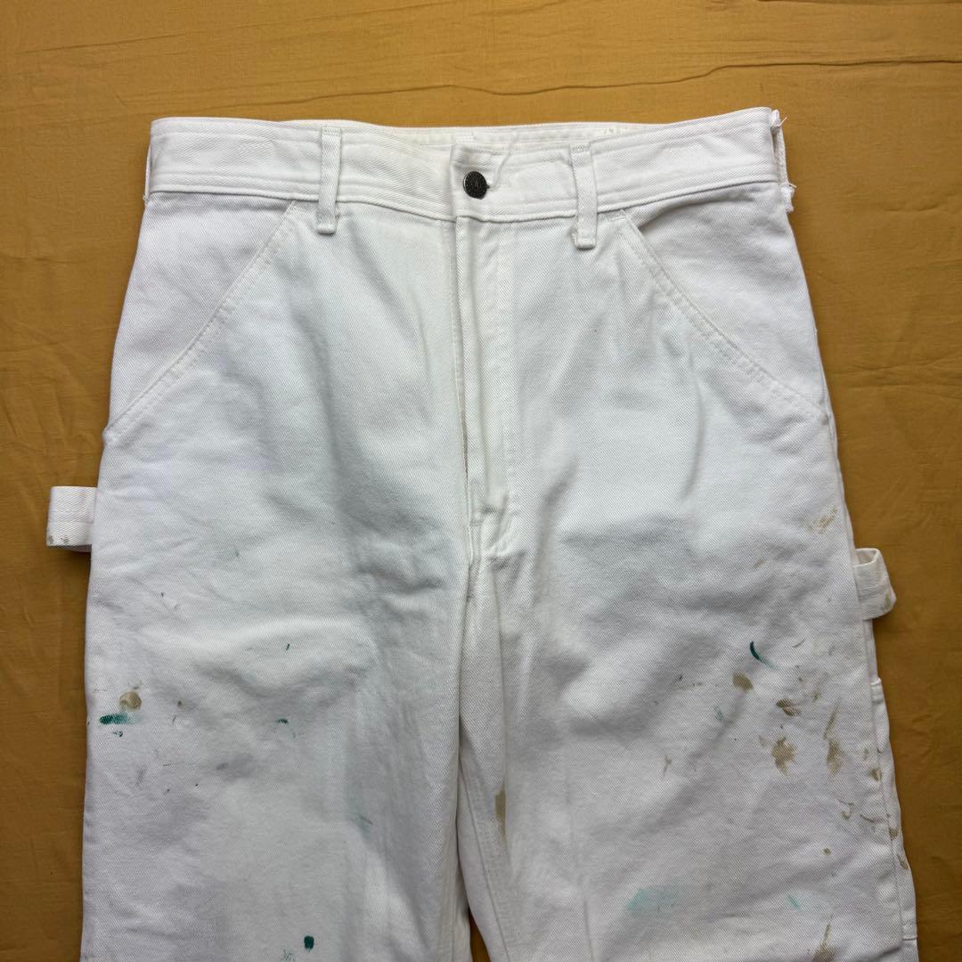 ペンキ　ペインターパンツ　ホワイト　ダック　ワークパンツ　白　グランジ　ボロ