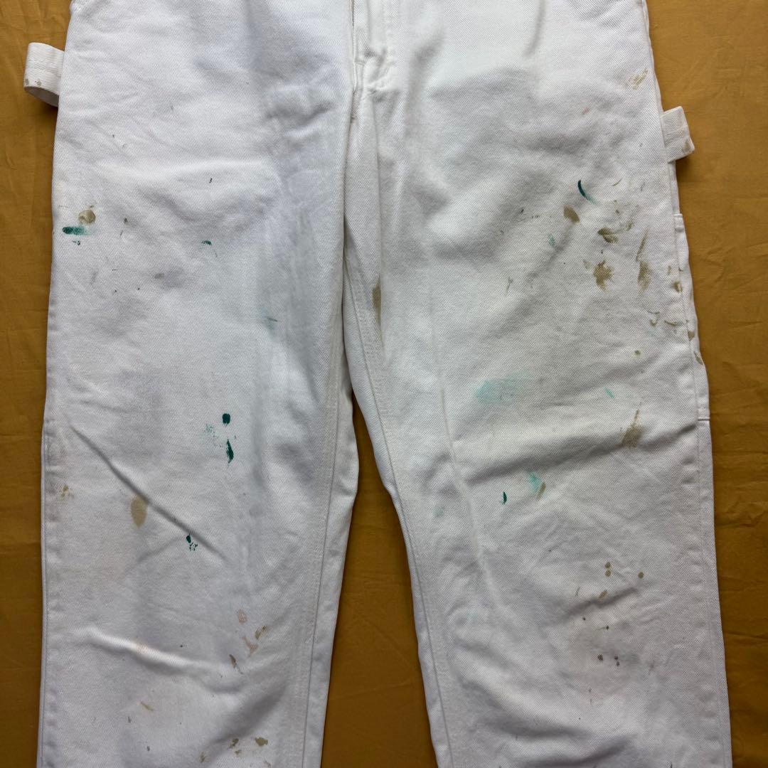 ペンキ　ペインターパンツ　ホワイト　ダック　ワークパンツ　白　グランジ　ボロ