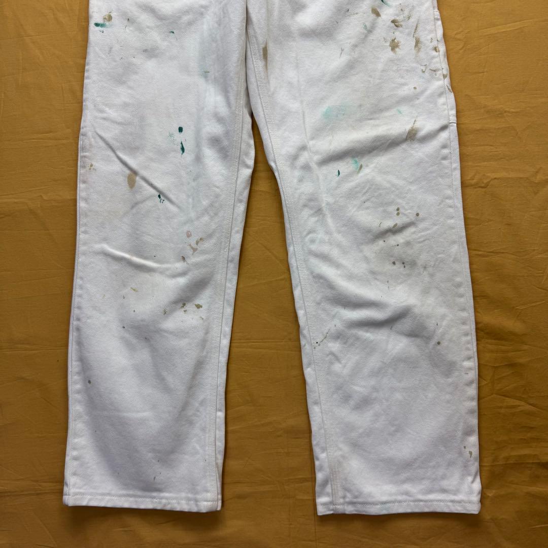 ペンキ　ペインターパンツ　ホワイト　ダック　ワークパンツ　白　グランジ　ボロ