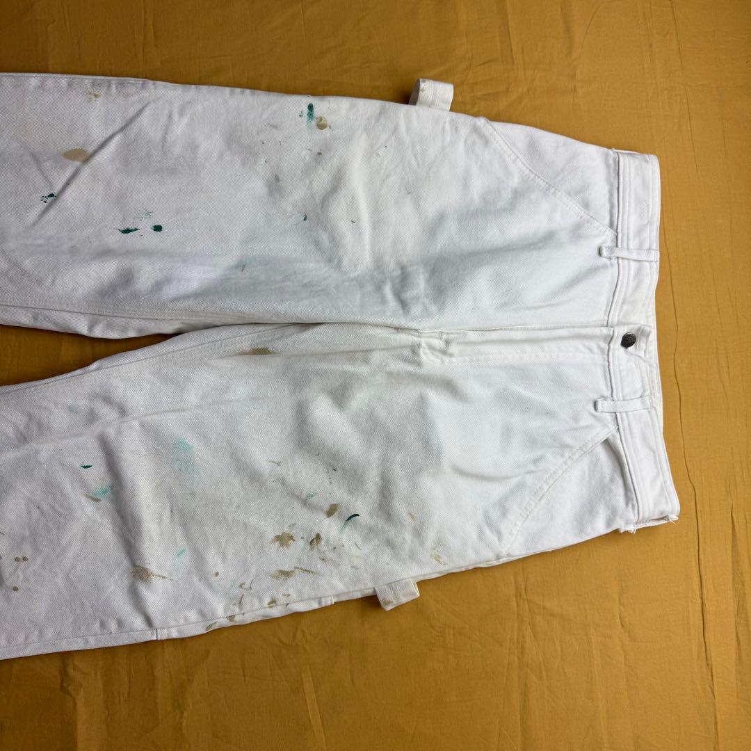 ペンキ　ペインターパンツ　ホワイト　ダック　ワークパンツ　白　グランジ　ボロ