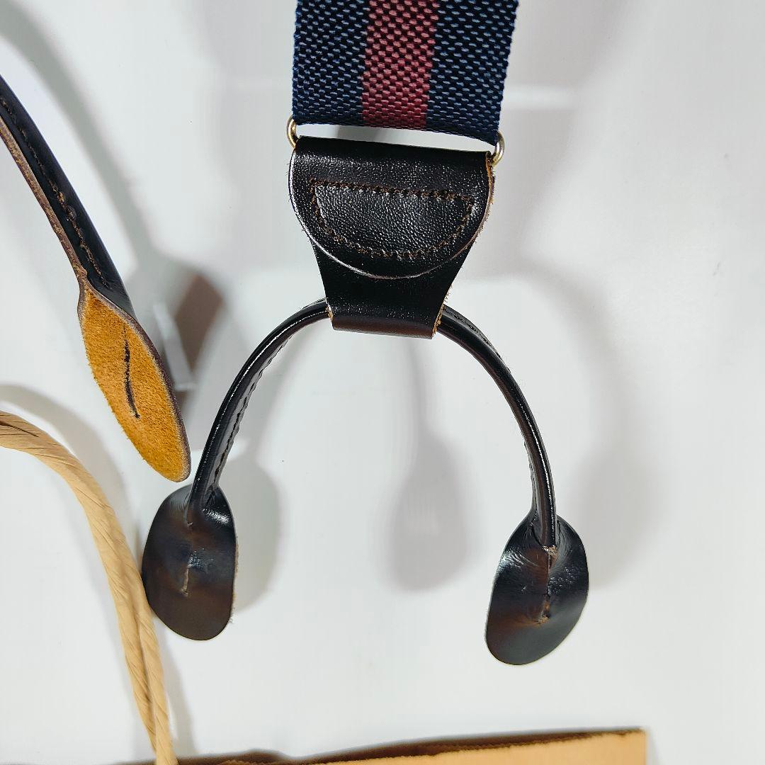 【極美品】Brooks Brothers 高級サスペンダー　本革 英国製 正規品