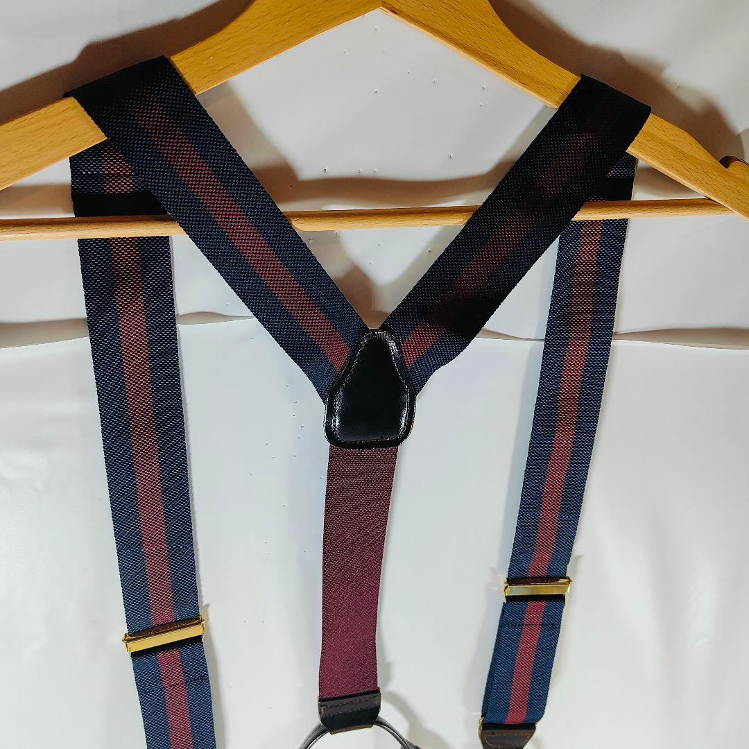 【極美品】Brooks Brothers 高級サスペンダー　本革 英国製 正規品