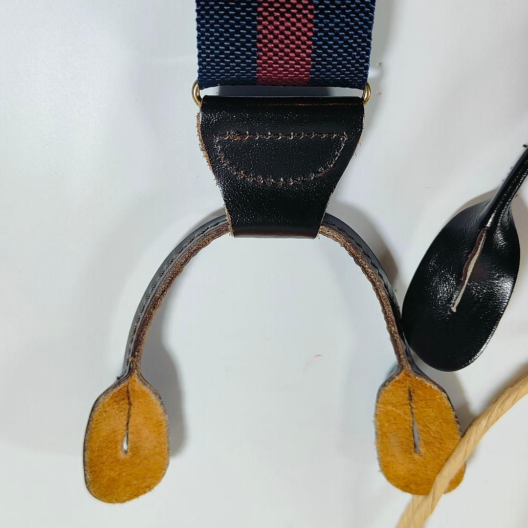 【極美品】Brooks Brothers 高級サスペンダー　本革 英国製 正規品