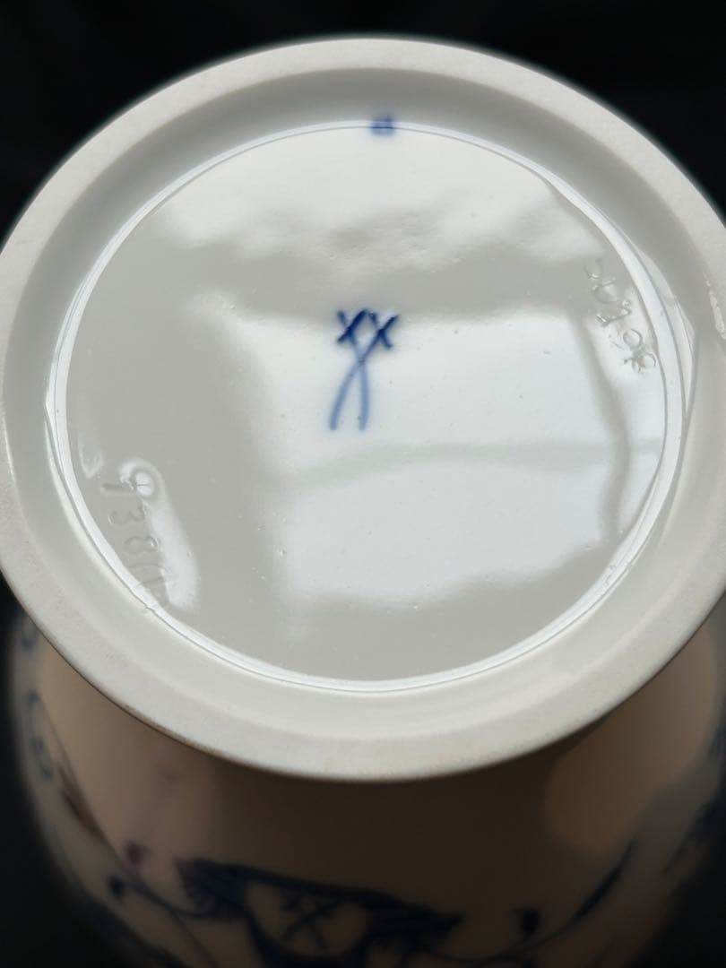 花瓶　マイセン　ブルーオニオン　フラワーベース