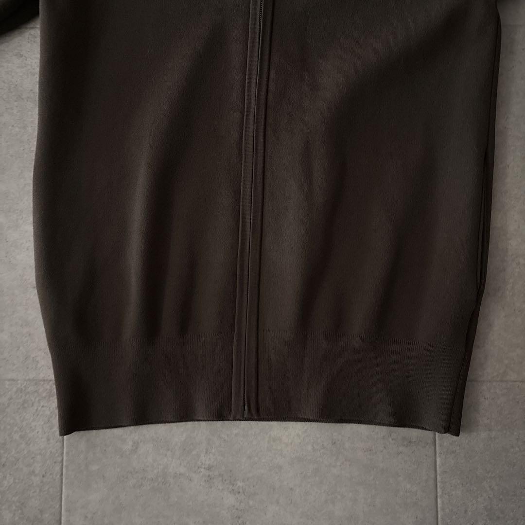 極美品✨️セオリー クレープニットパーカー ジップアップ フーディ S カーキ