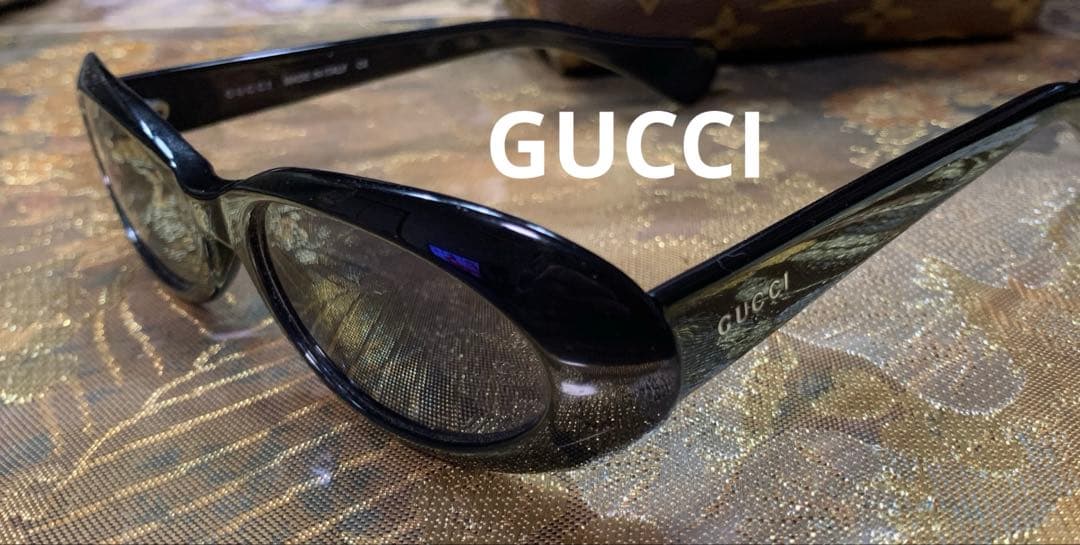 GUCCI グッチ サングラス 度なし オーバル フルリム