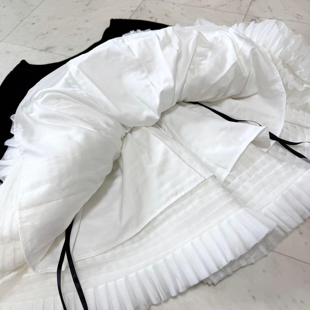 【美品】eimy istoire ボリュームチュールフリルニットワンピース