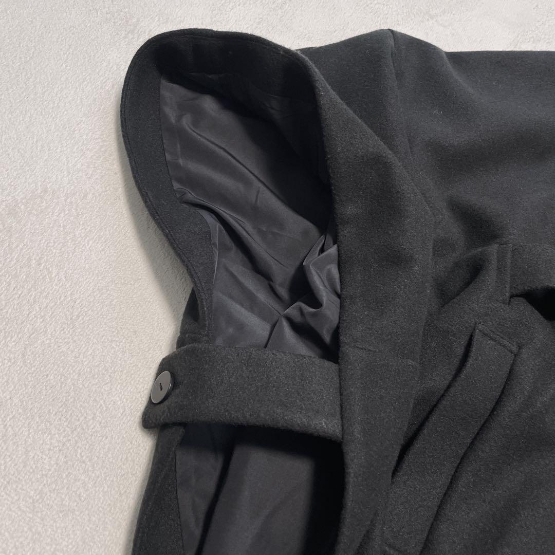 KINU アンティカ ポンチョコート F ケープ スタンドネック オーバーサイズ