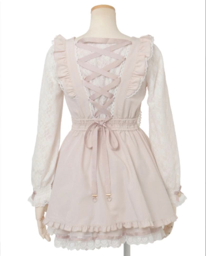 「完売品」 LIZLISA フロントカシュクールBIGリボンセットアップ ピンク