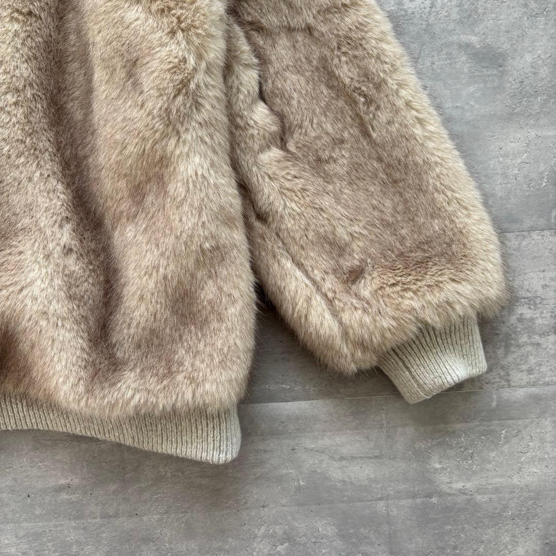 【新品タグ付き】ANDREA&Co. 毛皮　ファーコート　ホワイト　FREE