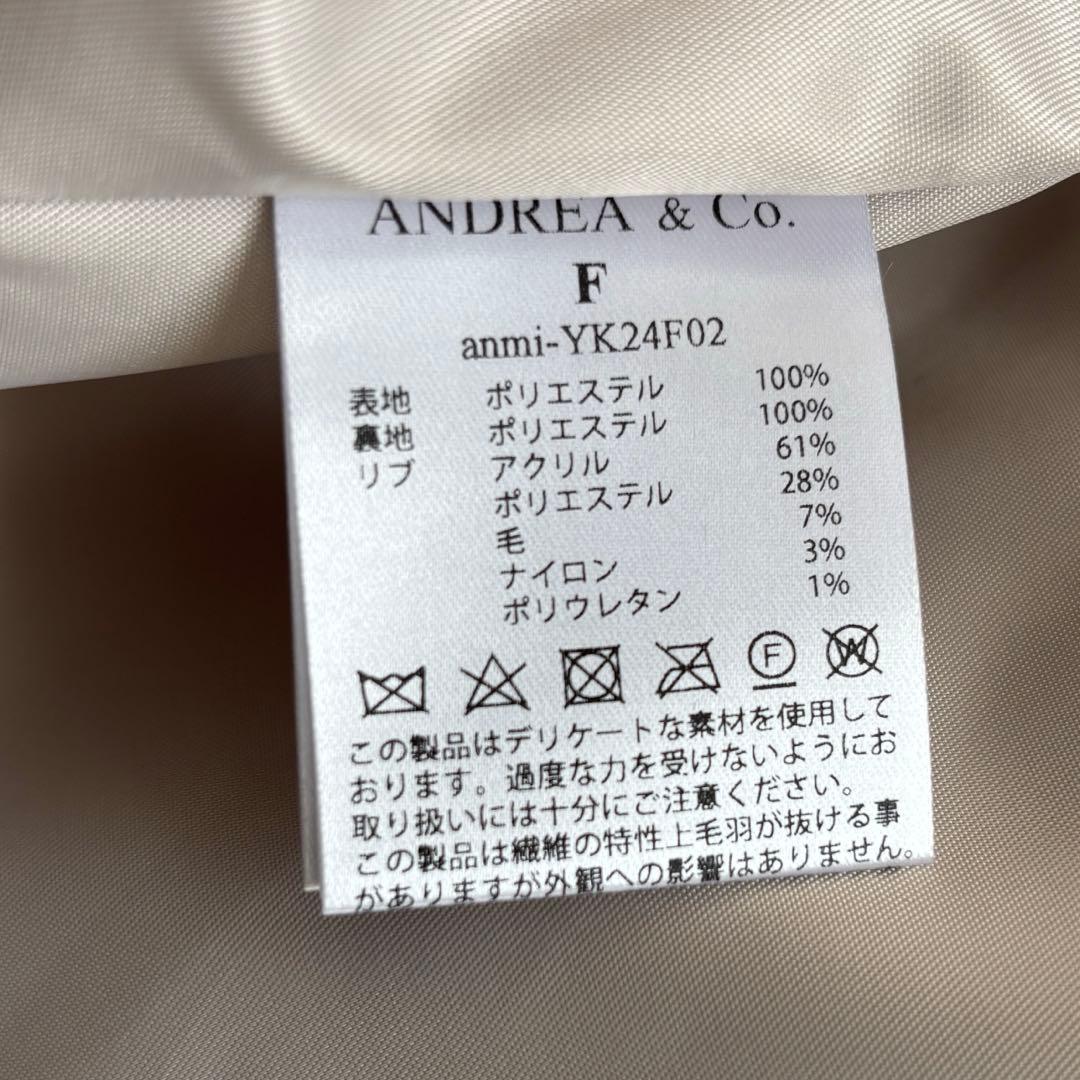 【新品タグ付き】ANDREA&Co. 毛皮　ファーコート　ホワイト　FREE