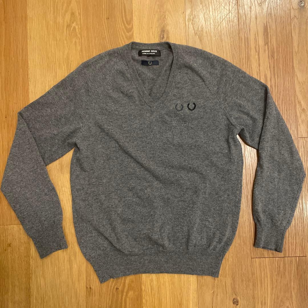 SALE！【ギャルソンオムドゥ×フレッドペリー】イタリア製ニット　サイズL