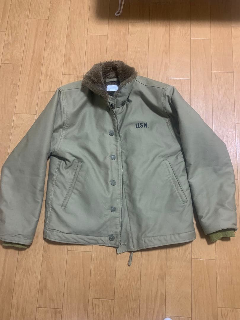 U.S.N. オリーブ ミリタリージャケット N-1 サイズ38