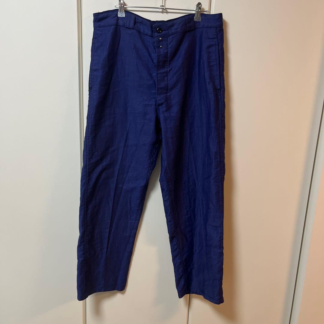 40s 50s フレンチヴィンテージ　ライトモールスキン　ワークパンツ