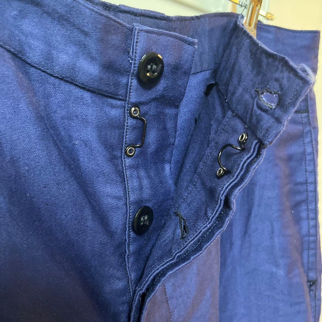 40s 50s フレンチヴィンテージ　ライトモールスキン　ワークパンツ