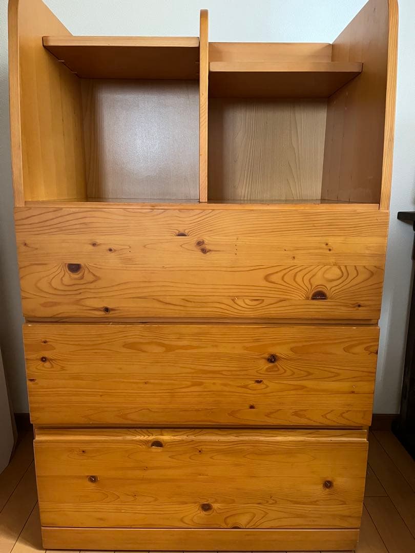 パイン材3段チェスト　送料込み