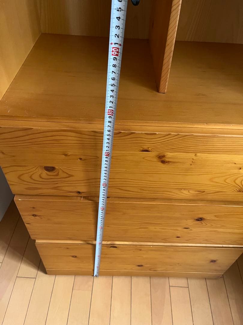 パイン材3段チェスト　送料込み