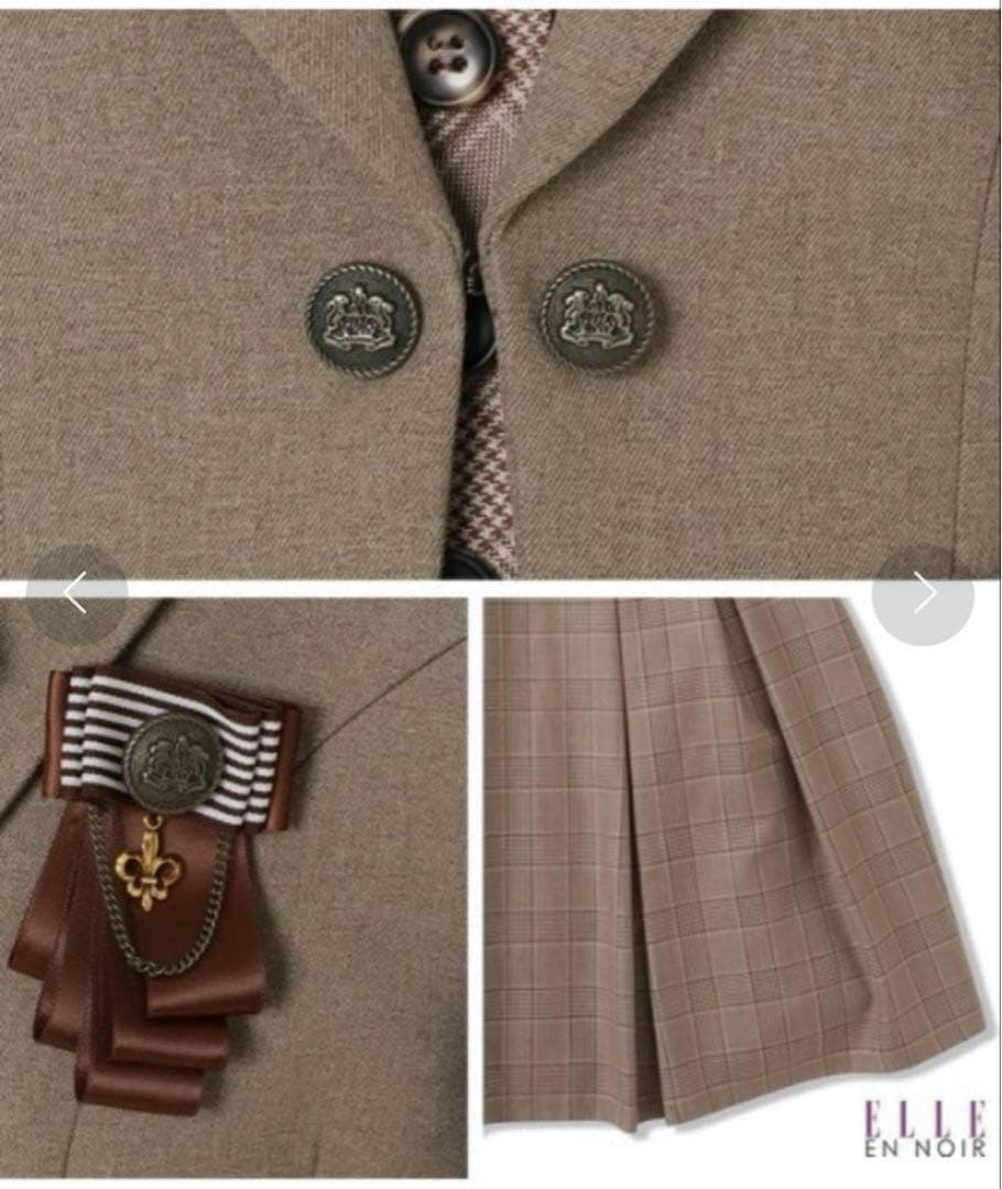 ELLE en noir ブリティッシュアンティークアンサンブルスーツ 150