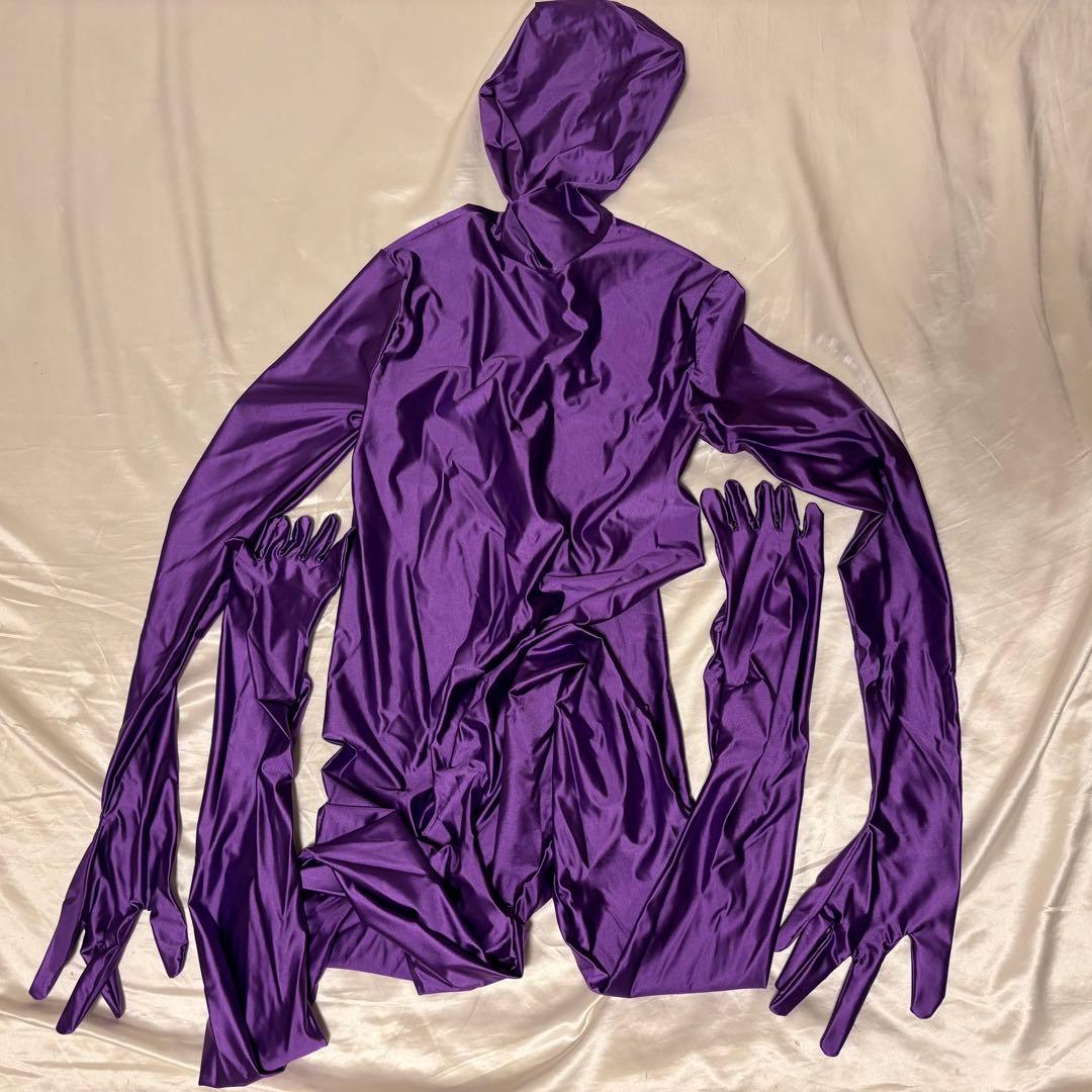 ツルスベゼンタイ 全身タイツ ZENTAI 紫 ※オプション概要欄記載