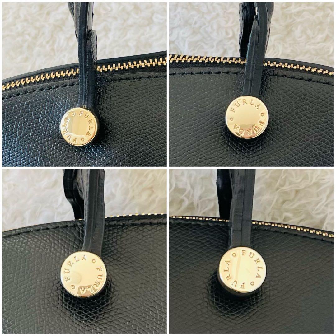 【未使用】FURLA パイパー M ハンドバッグ ショルダーバッグ 2way 黒
