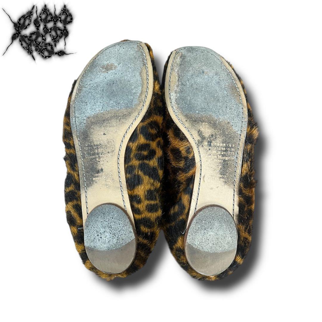 靴 Maison Margiela Leopard Fur Sandal