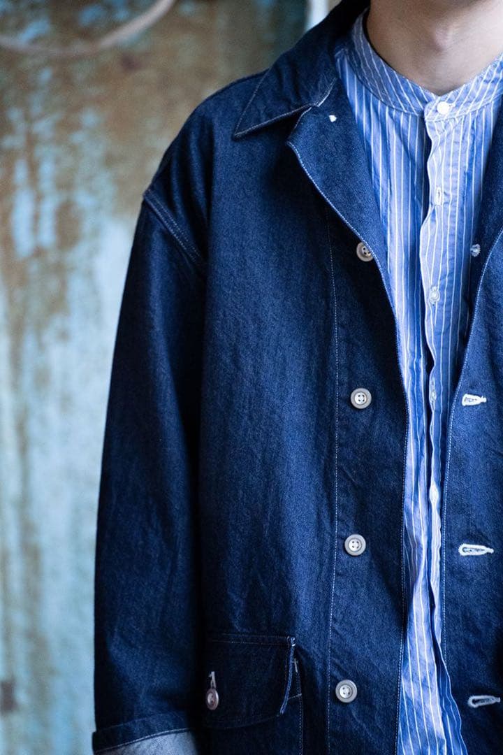 CIOTA インディゴスピンコットンデニムカバーオール