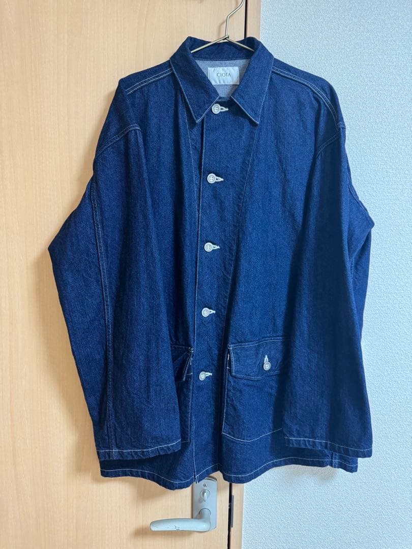 CIOTA インディゴスピンコットンデニムカバーオール
