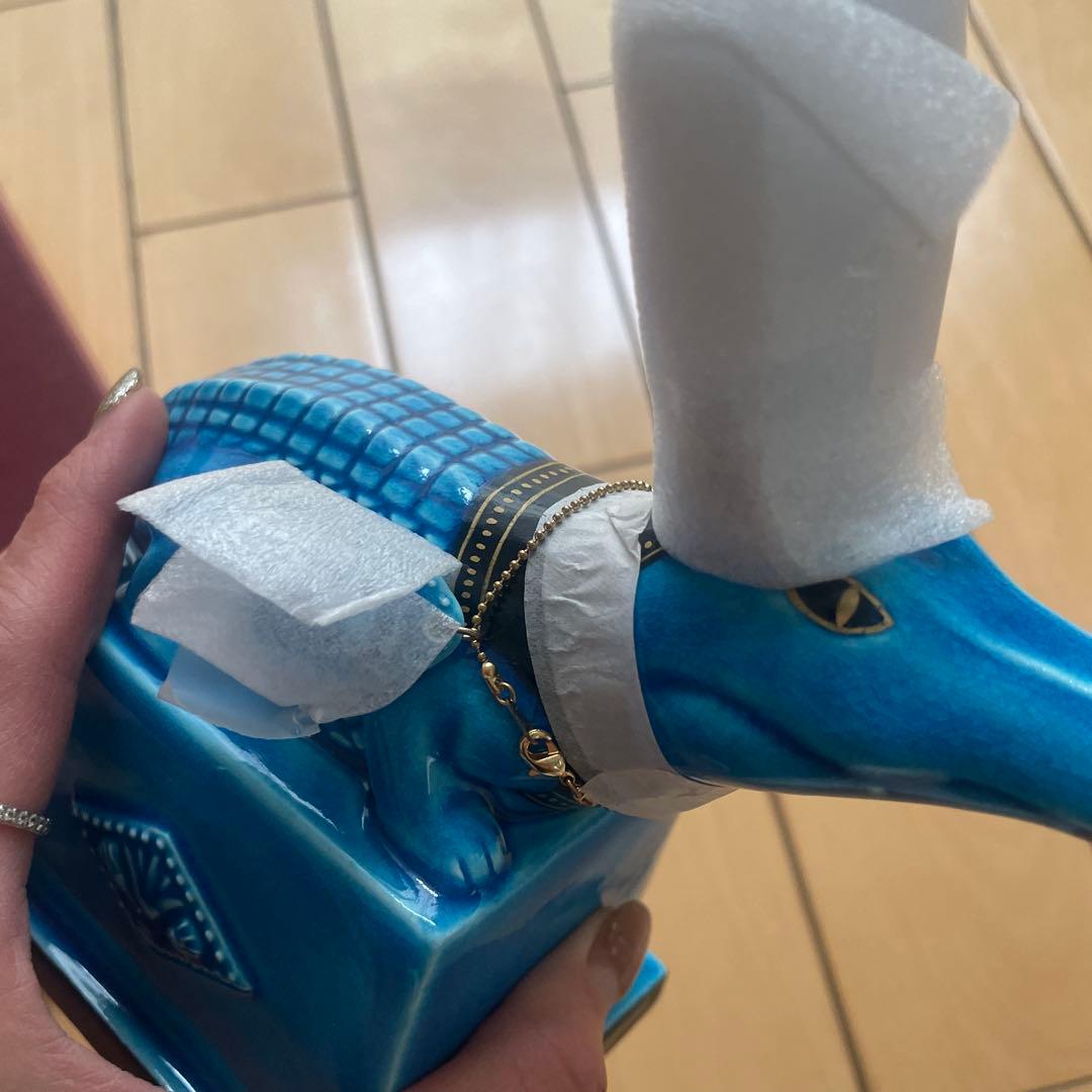 美濃焼　幸兵衛窯青釉オーナメント 「セベク」