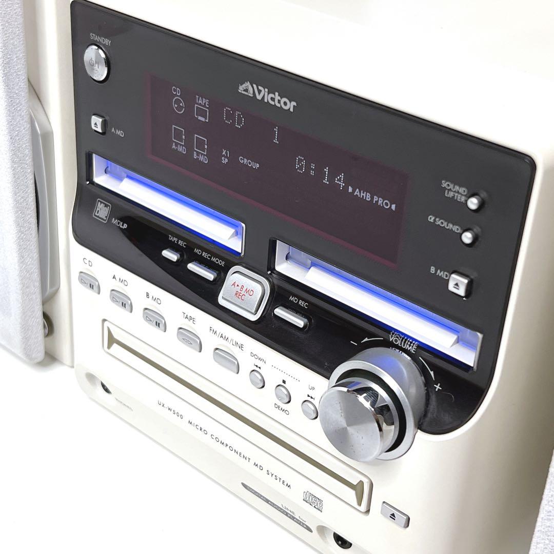 【美品・動作品】希少 Victor CA-UXW500‐W CD MD カセット