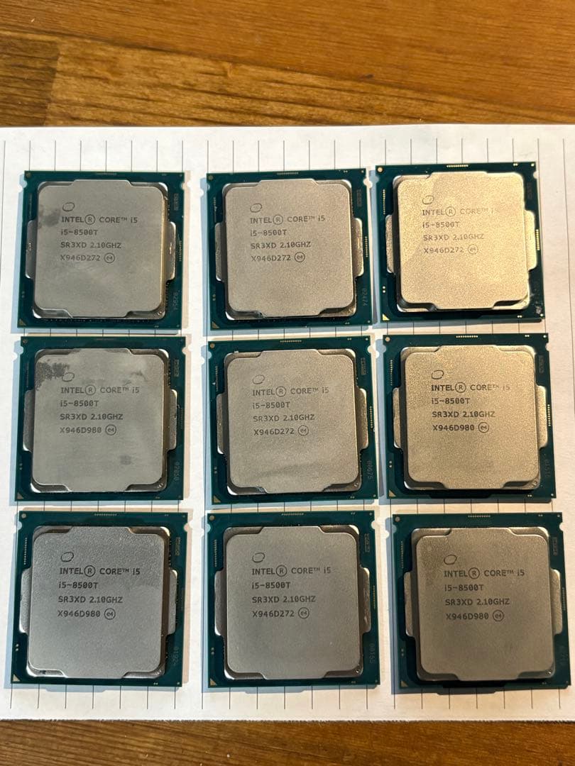 Intel Core i5-8500T CPU 9個セット