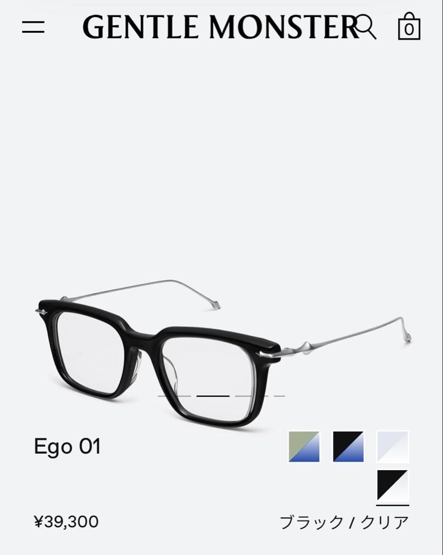 『正規品・新品未使用』GENTLE MONSTER Ego 01