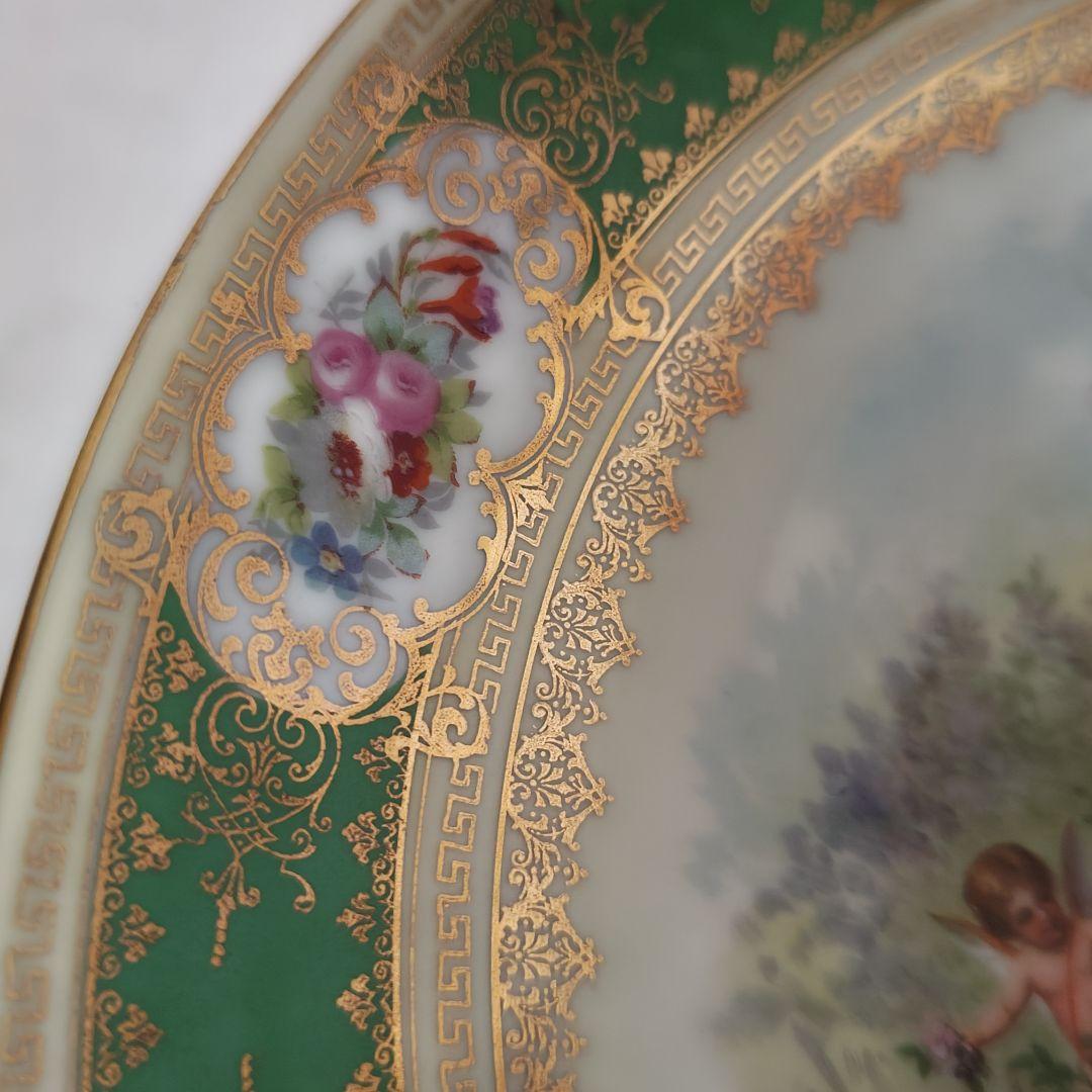 アンティーク ウィーン 手描き 飾り皿