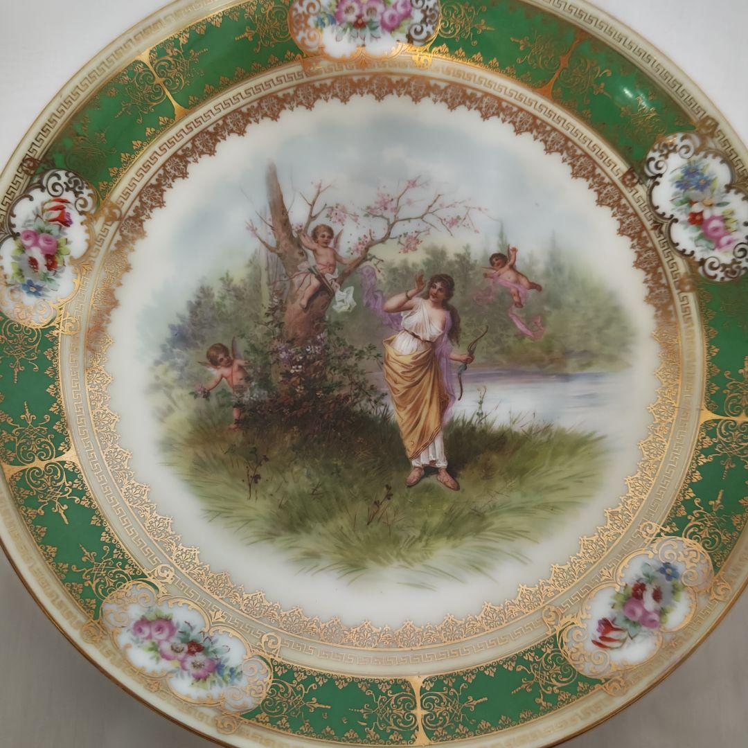 アンティーク ウィーン 手描き 飾り皿