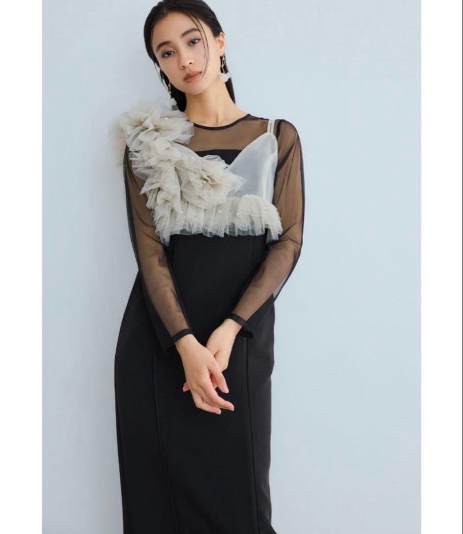 ANDRESD パールビスチェドレス