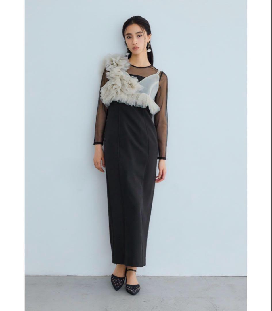 ANDRESD パールビスチェドレス