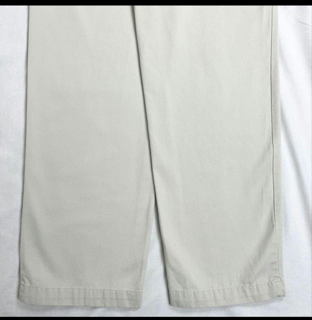 W34L32 90sポロバイラルフローレン ツータックチノパン オフ白 ポロチノ