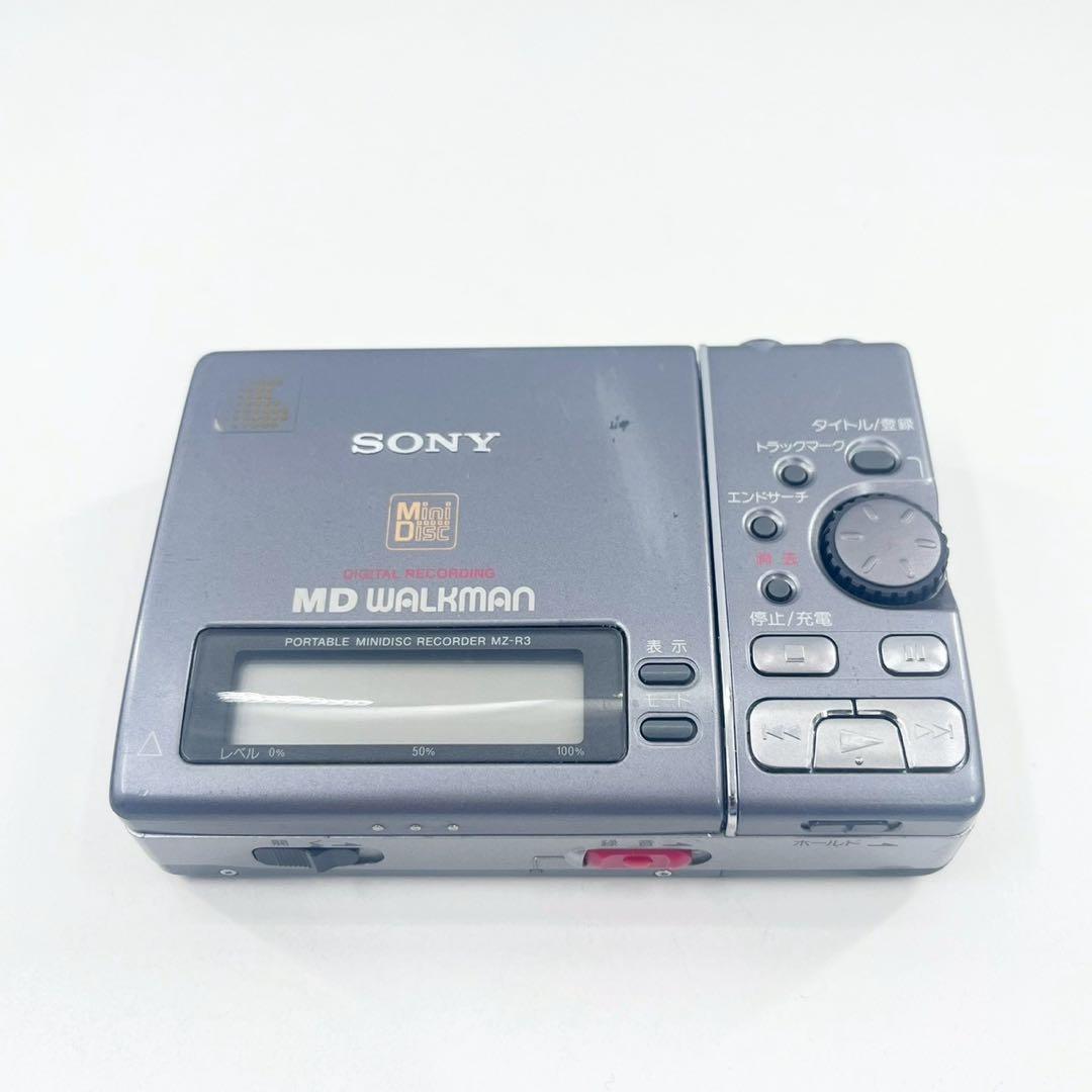 SONY MZ-R3 MDウォークマン 再生OK ACアダプター確認 箱付