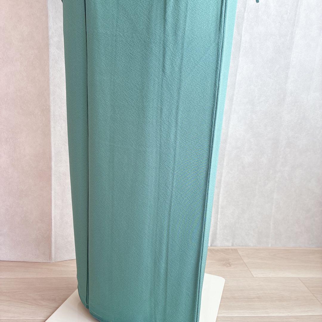 色無地　フルセット　着物　正絹　上品　一つ紋　しつけ糸付き　G10